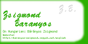 zsigmond baranyos business card